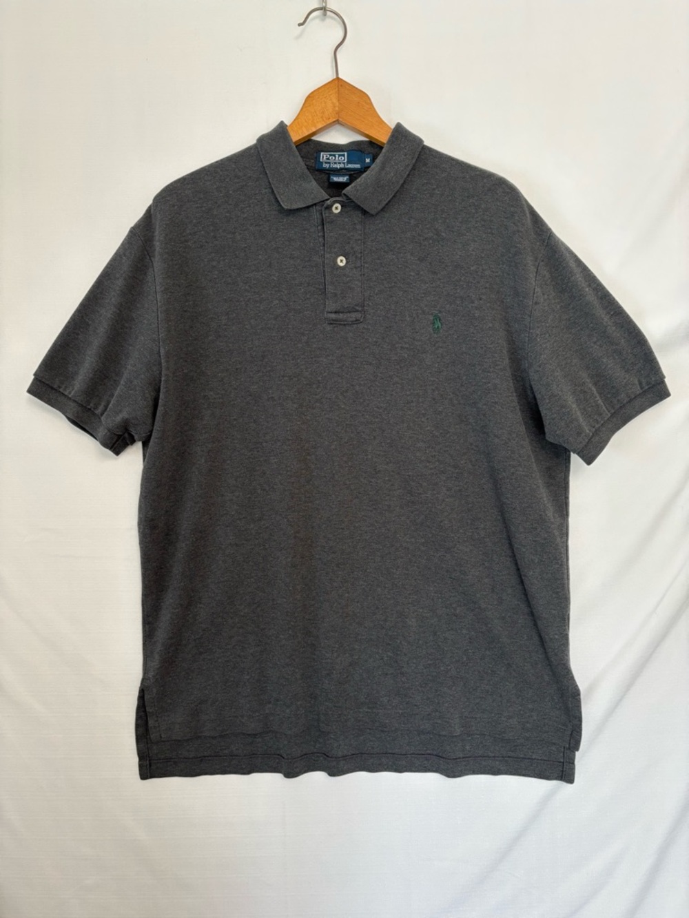 POLO RALPH LAUREN Dark Gray Polo Shirt Size Medium